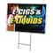 Signmission Ecig & Eliquid Yard Sign & Stake outdoor plastic coroplast window, C-2436 Ecig & Eliquid C-2436 Ecig & Eliquid - alternate 1